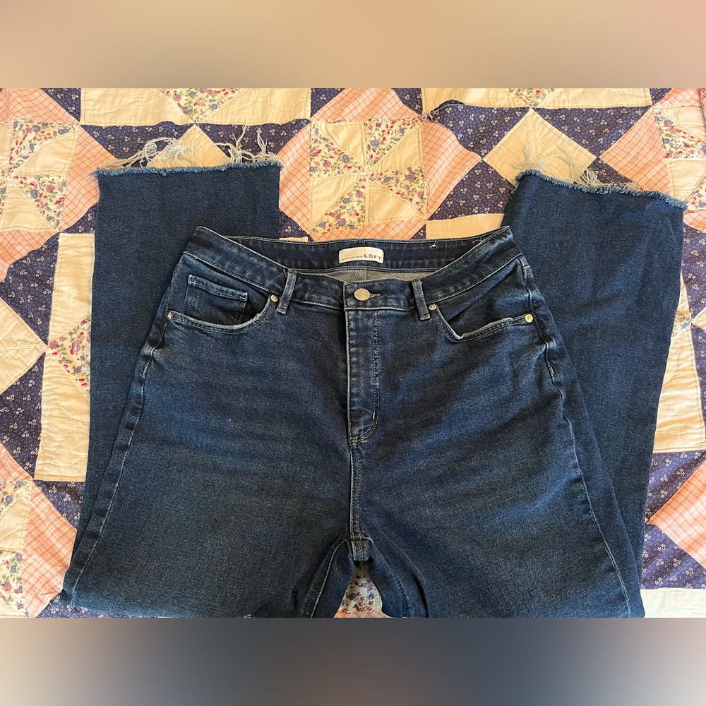 Flare crop jeans.
